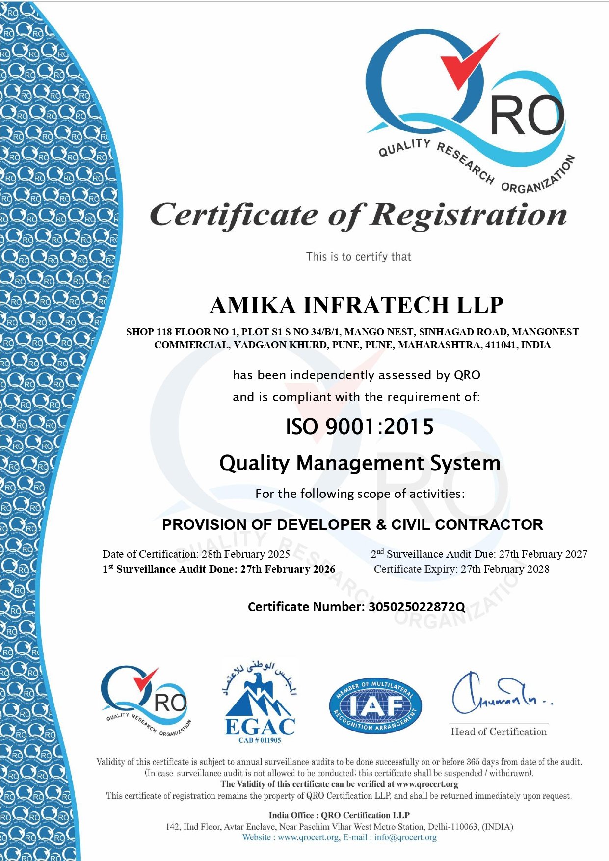 Certification